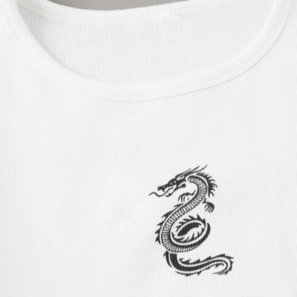Dragon graphic crop tee - Picture 2 of 3